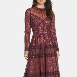 Tadashi shoji lace midi dress